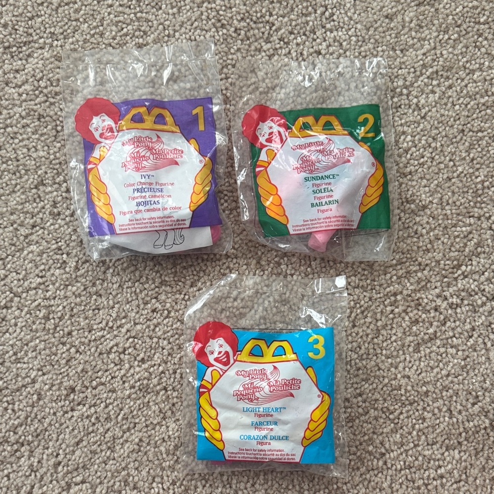 My Little Pony McDonald’s Happy Meal Toys – 3 Toys, New in Package